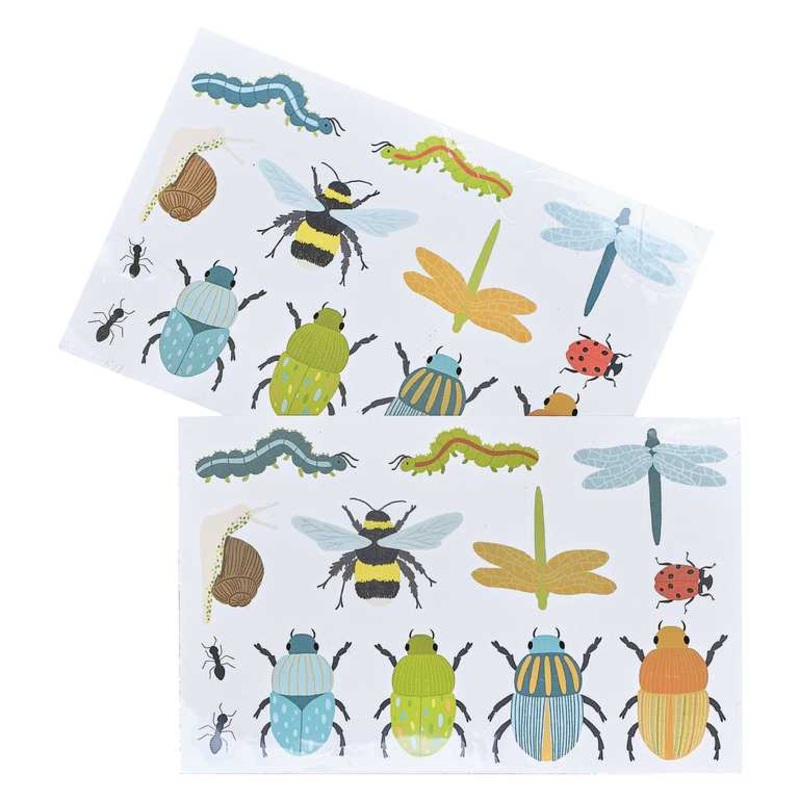 Colorful beetle parade tattoos
