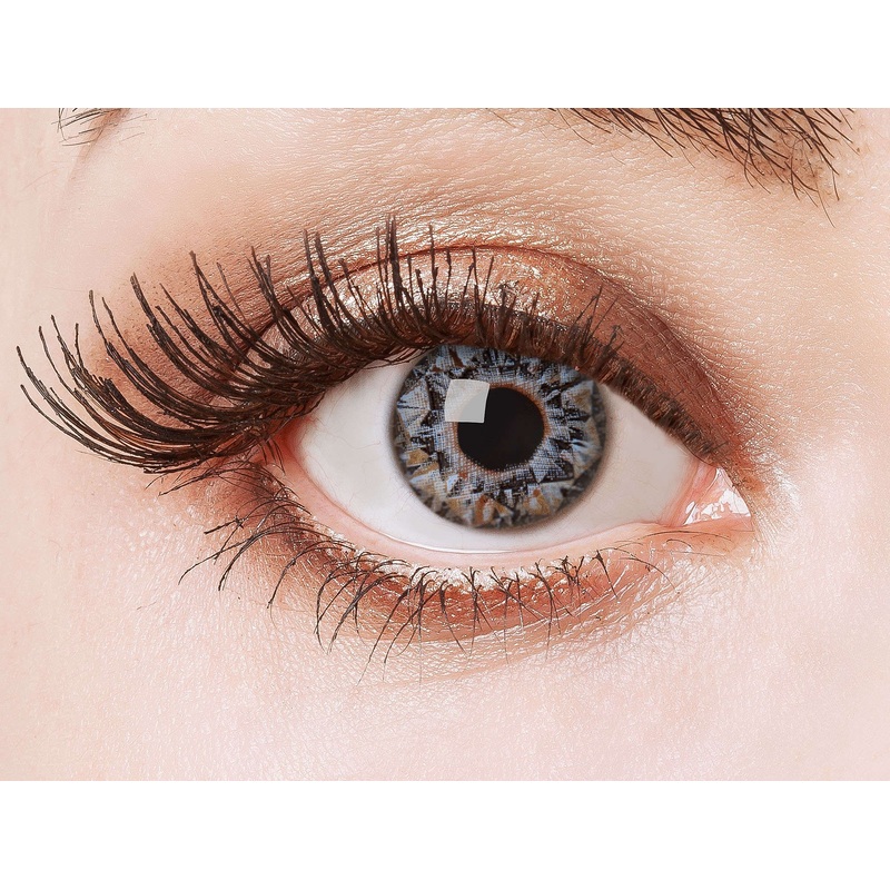 Diamond colored annual contact lenses