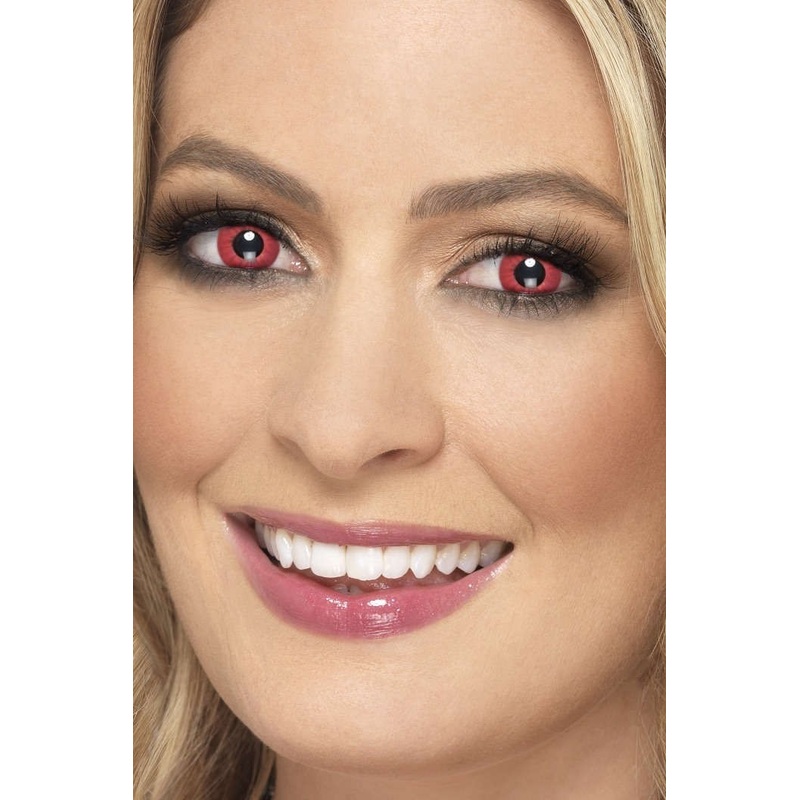 Electro Red daily contact lenses