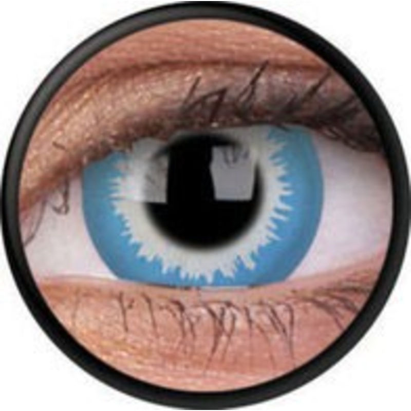 Frosty blue Night King contact lenses