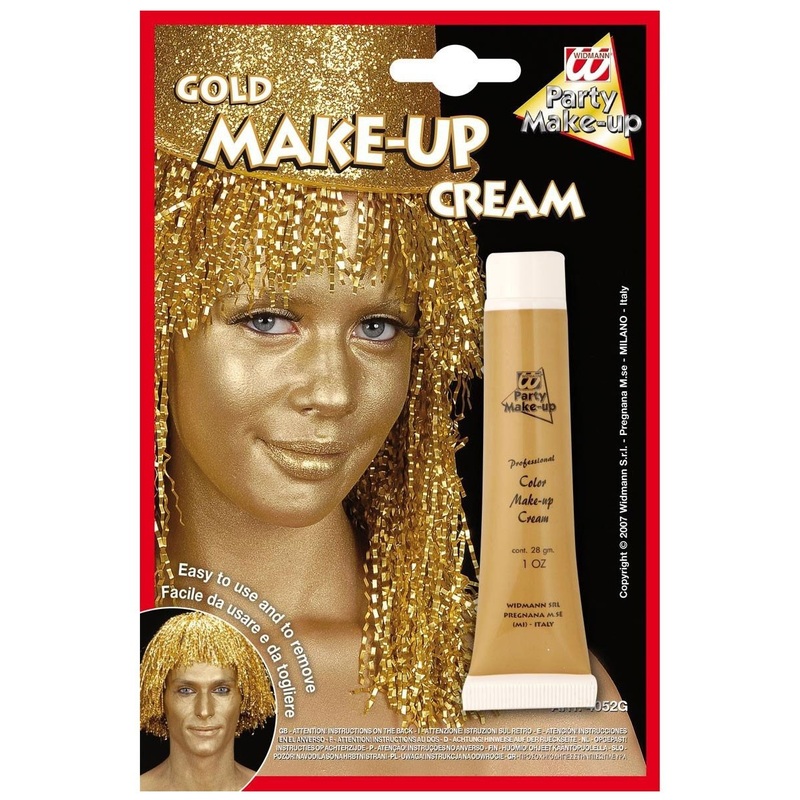 Golden face and body make-up