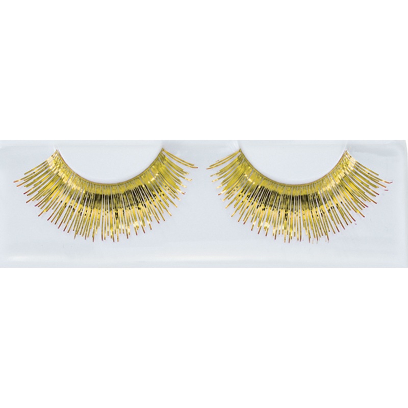 Golden tinsel eyelashes