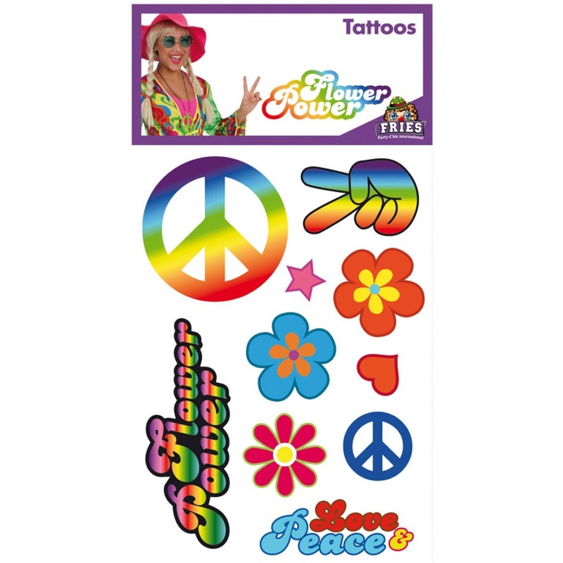 Hippie Peace & Love Tattoos