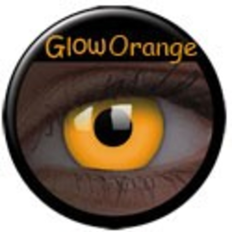 Luminous UV contact lens orange