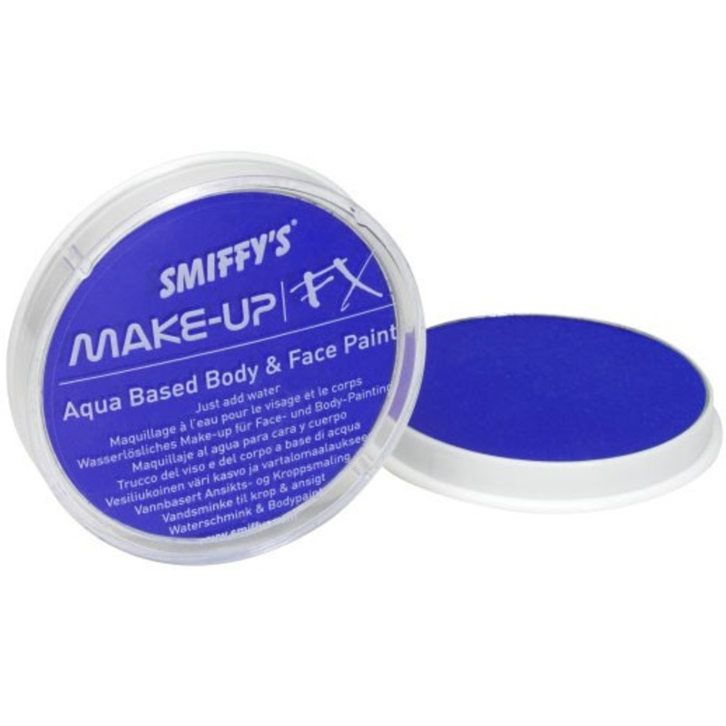 Make-up face and body royal blue