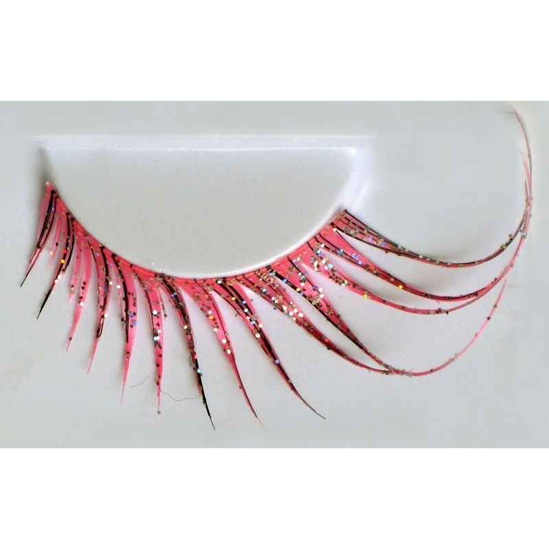 Pink glitter eyelashes deluxe