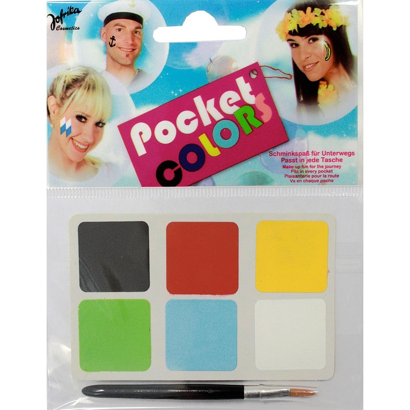 Pocket make-up palette 6 colors