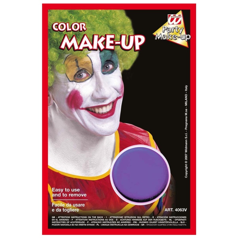 Purple face and body makeup