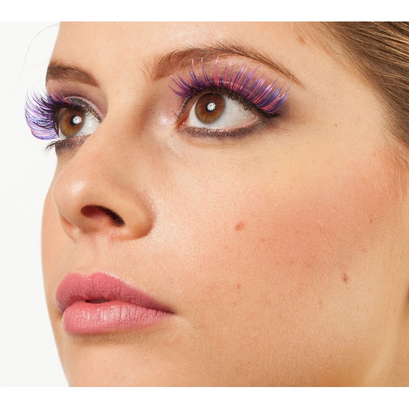 Purple flowing eyelashes