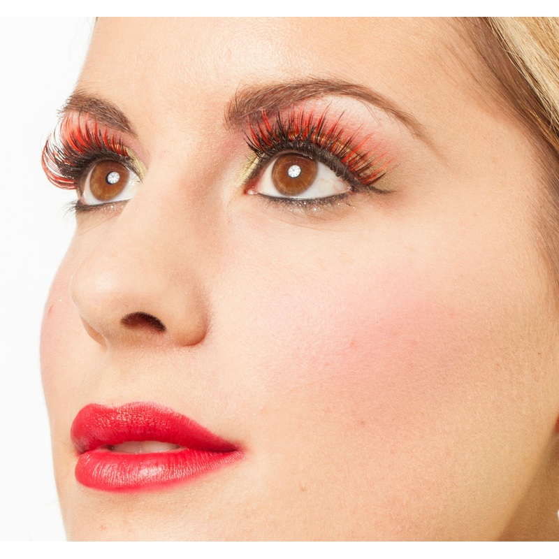 Red-black maxi adhesive lashes