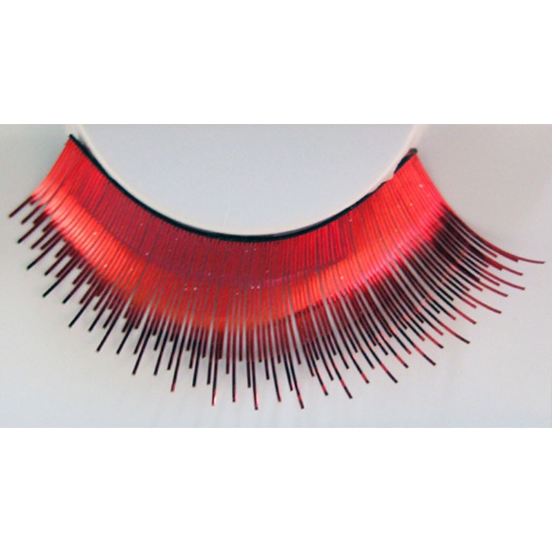 Shiny metallic red lashes