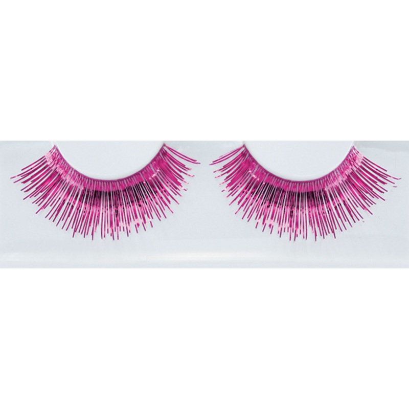 Tinsel eyelashes pink