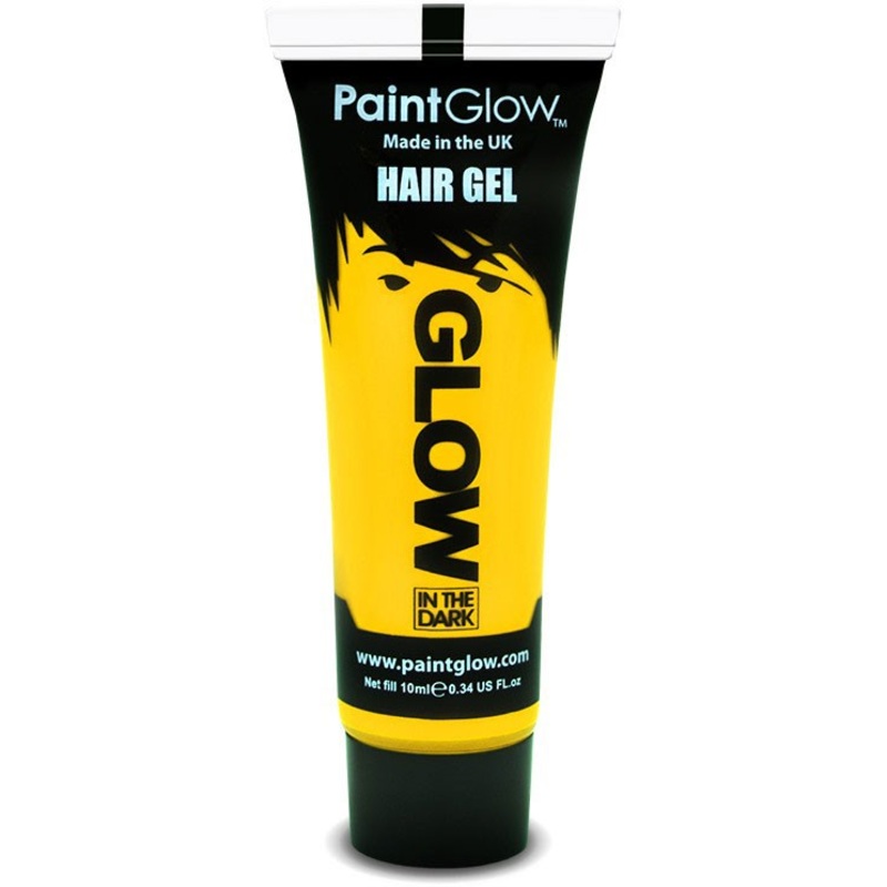 Yellow shining hair gel