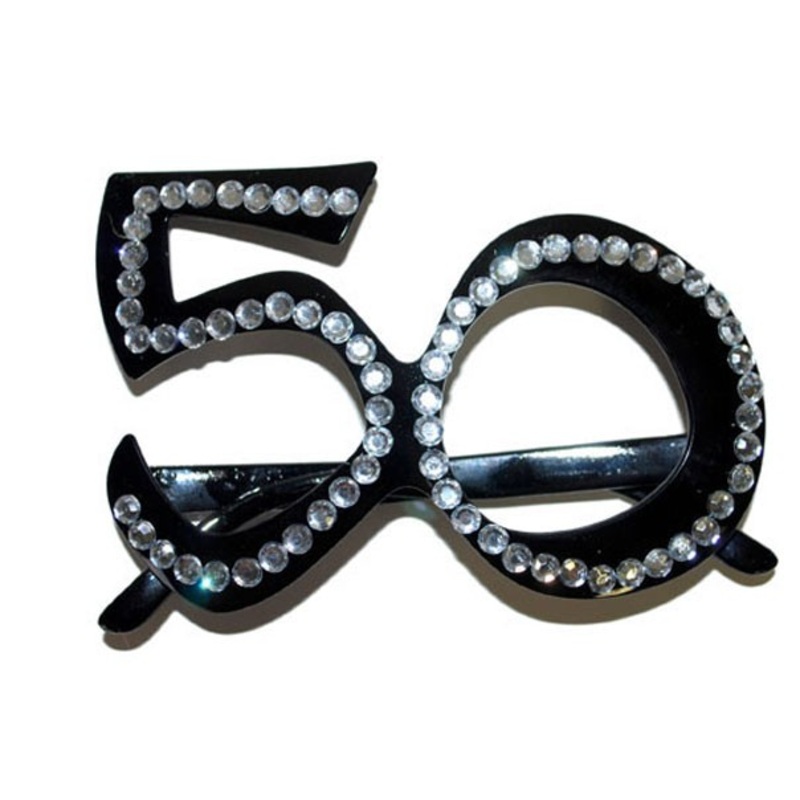 50th birthday party glasses with rhinestones