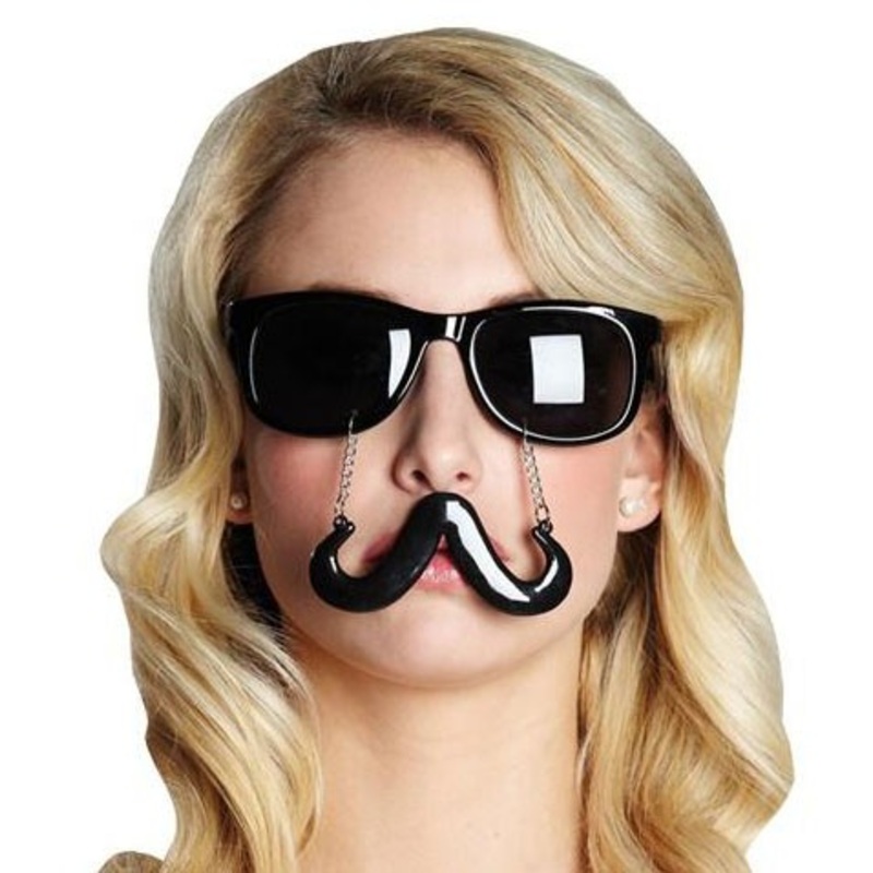 Black party glasses with mustache
