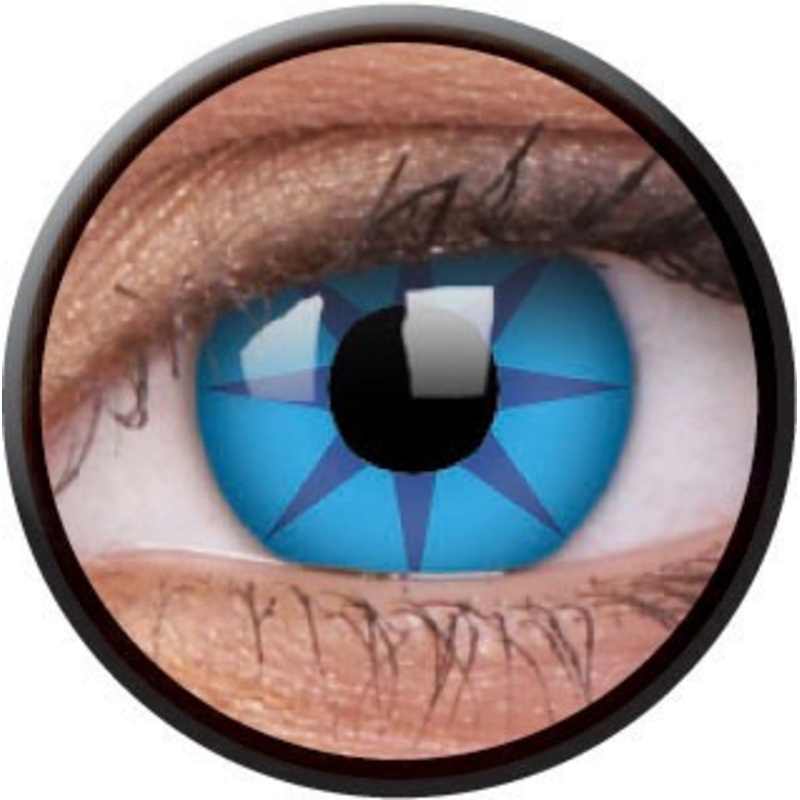 Blue star contact lenses
