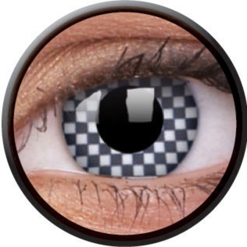 Checkerboard contact lenses