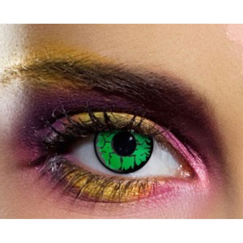 Contact Lenses Cracked Eye Monster Green