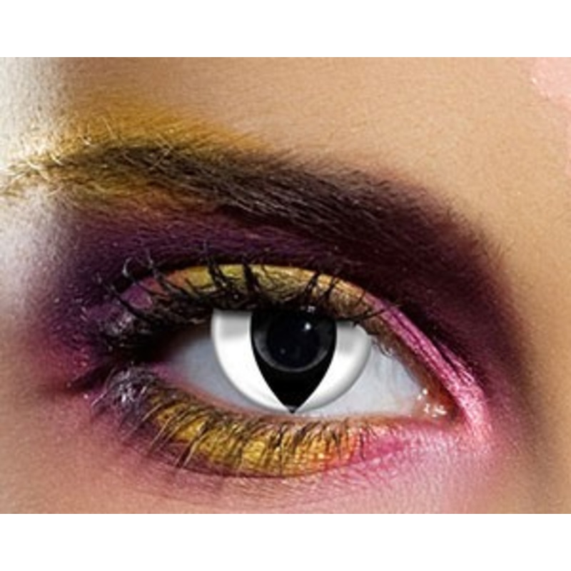Contact lenses Petra white cat eyes