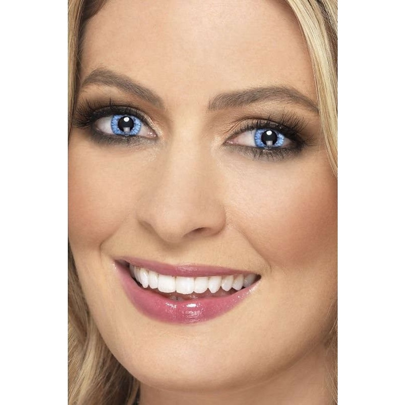 Crystal blue contact lens