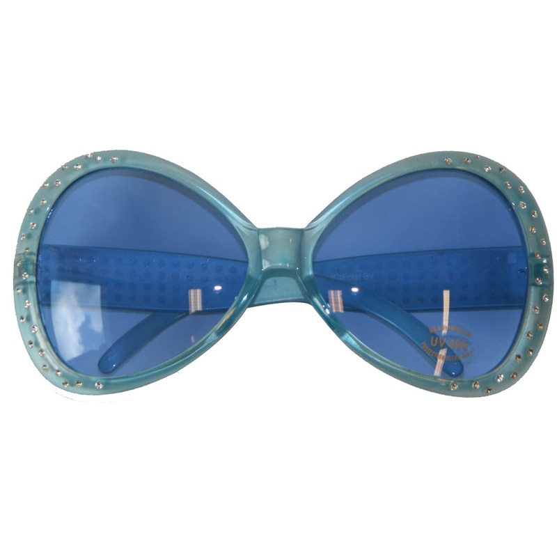 Fancy Hollywood glasses in blue