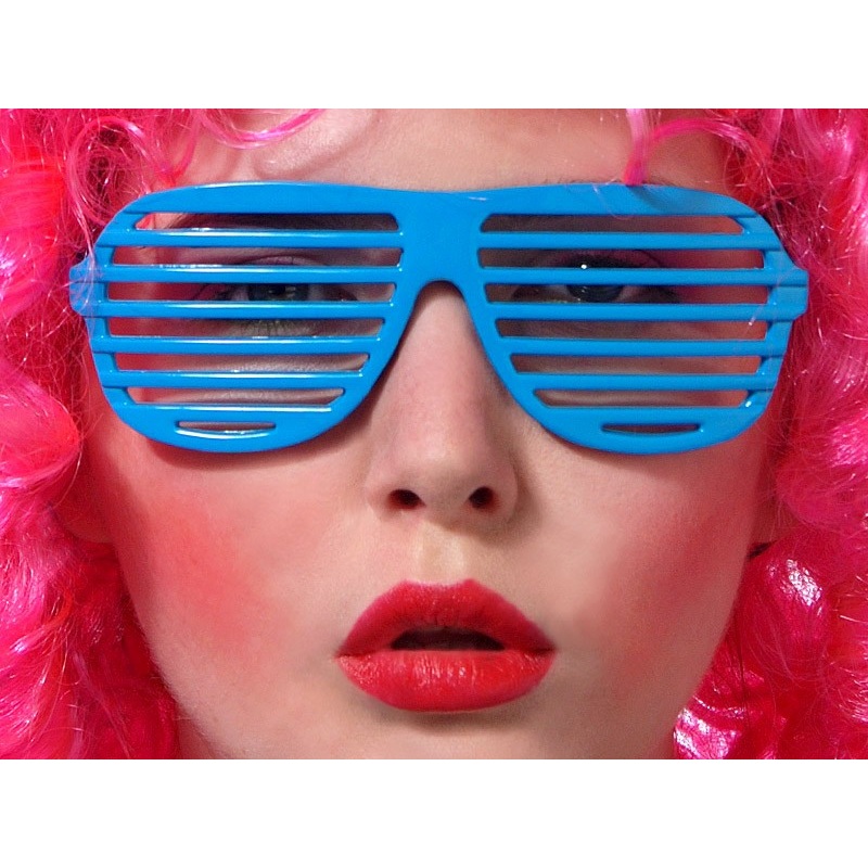 Fun glasses grid light blue