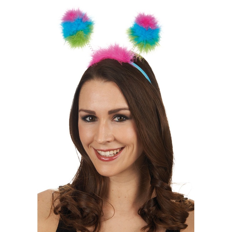 Funny plush bobble headband colorful
