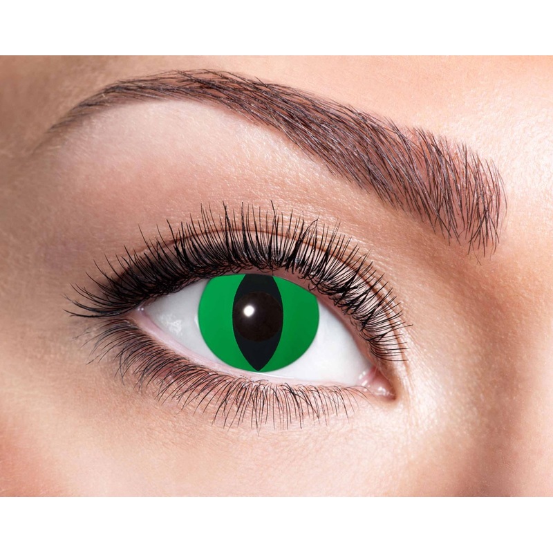 Green cat eye contact lenses