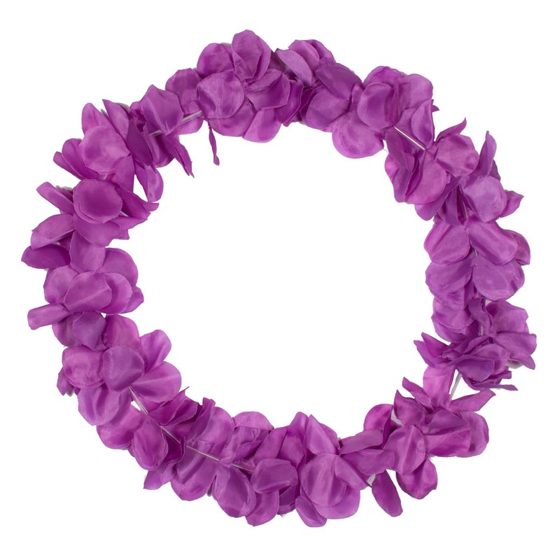 Hawaiian necklace neon purple