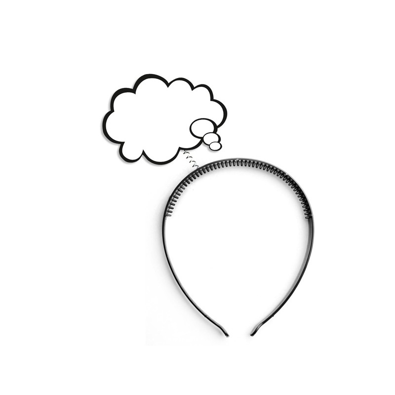 Headband with thought cloud 11cm