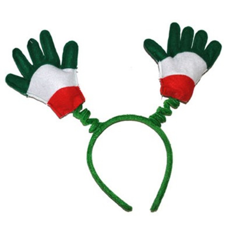 Italy fan headband with hands