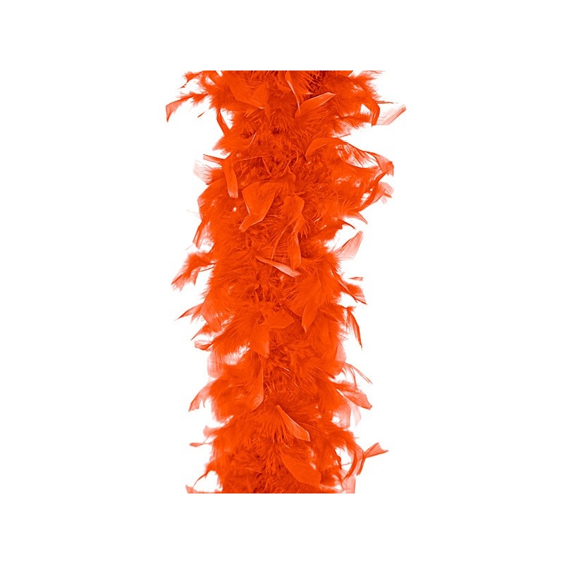 Orange feather boa Lina 180cm
