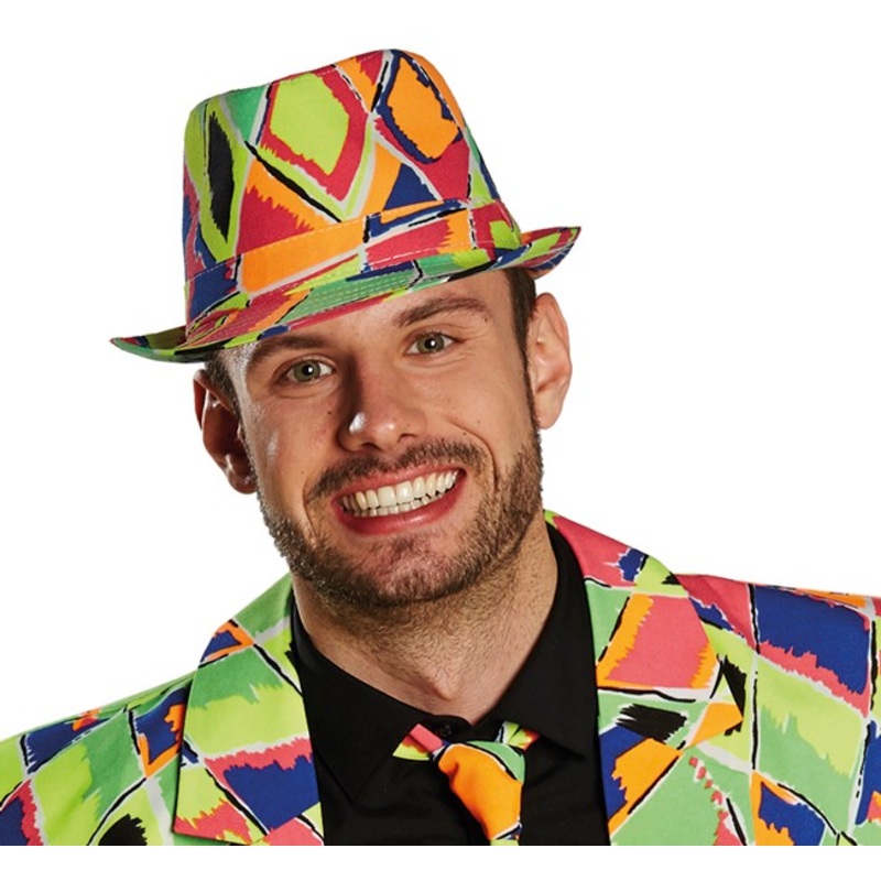 Patterned Denvo motley fedora