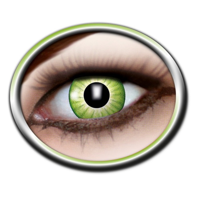 Penetrating green contact lens