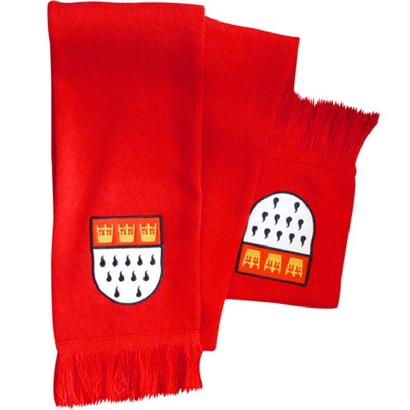 Red Cologne scarf with coat of arms