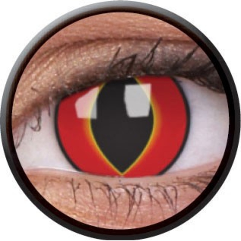 Red snake contact lenses