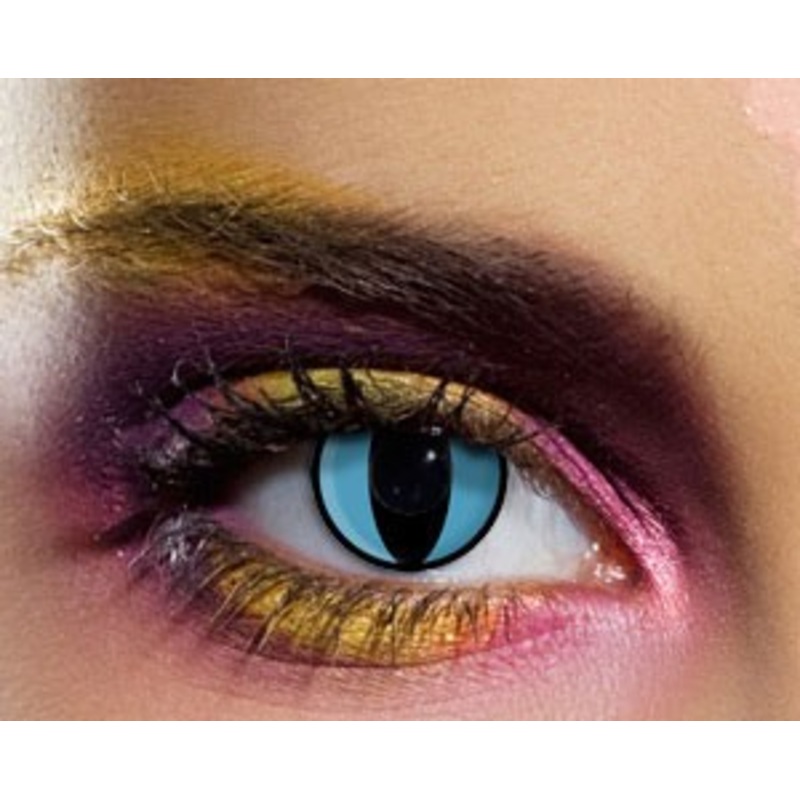 Stealthy blue contact lenses
