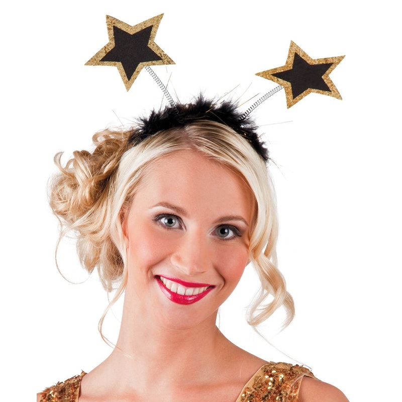 VIP asterisk headband with feathers