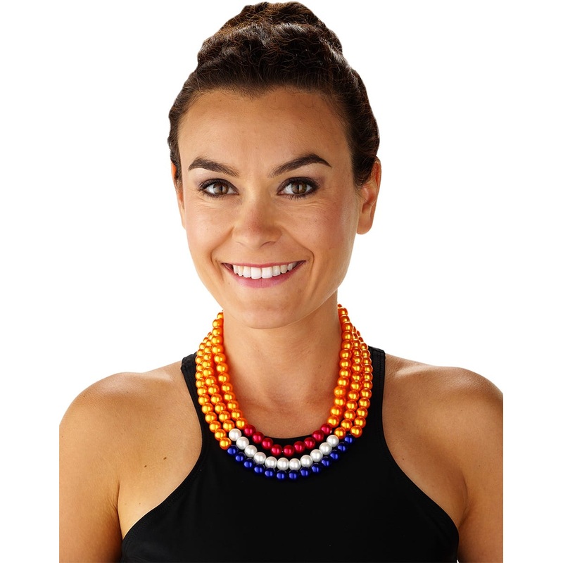 3-row necklace orange