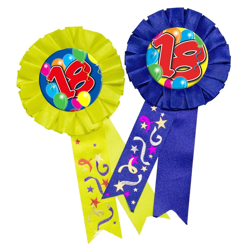 Button rosette 18th birthday