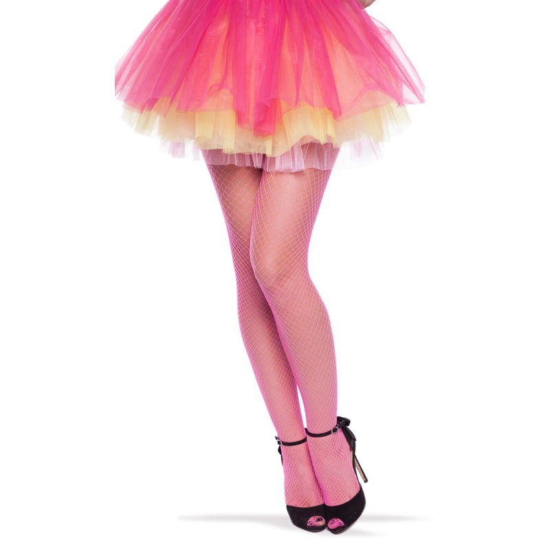 Fishnet tights sexy neon pink
