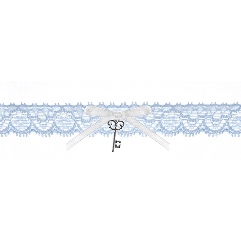 Garter sky blue 2cm