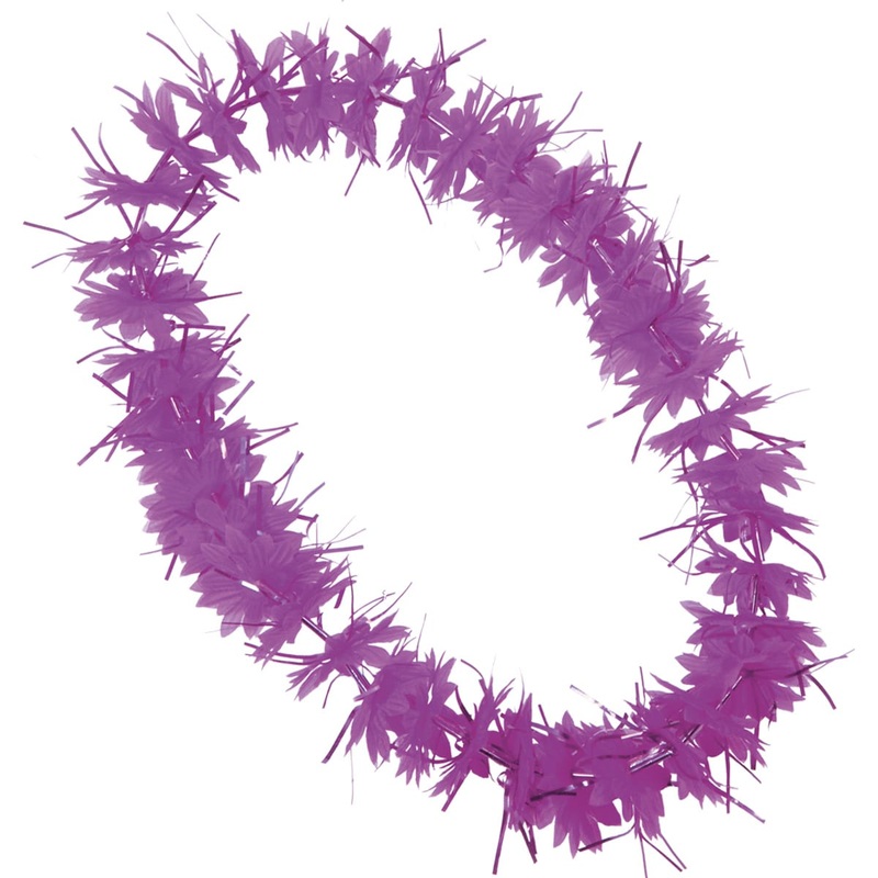 Hawaiian necklace funny tinsel purple