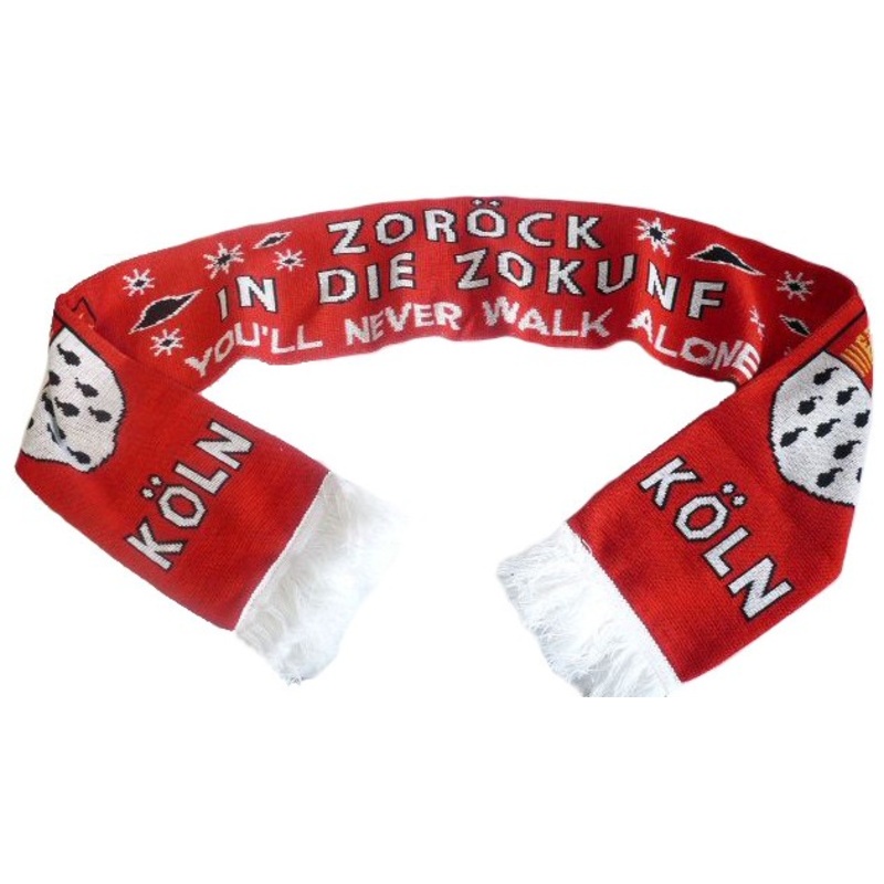Red Cologne fan scarf with coat of arms