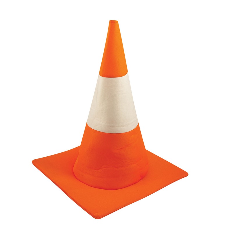 Traffic cone hat for adults