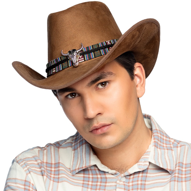 Western hat for adults brown