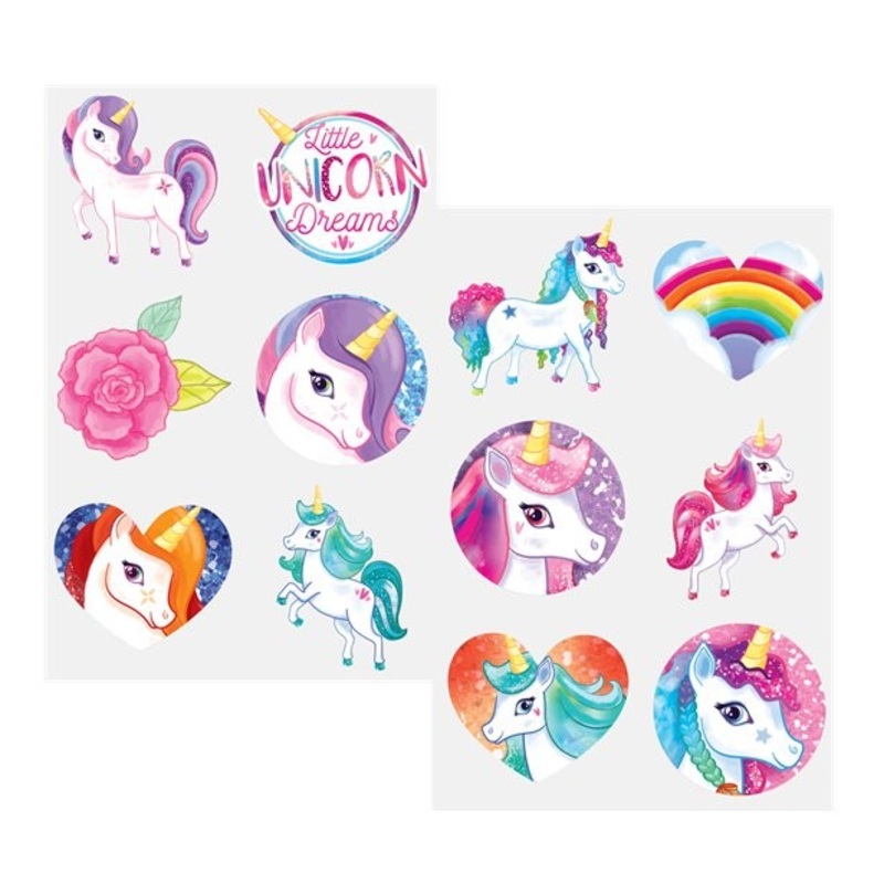 12 Temporary Unicorn Tattoos