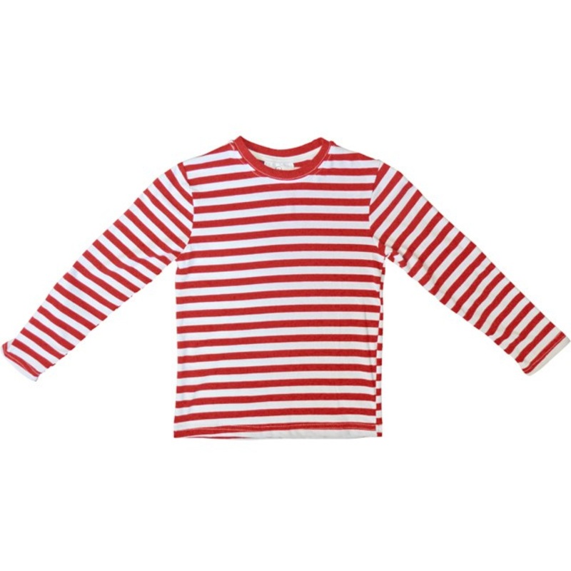 Striped shirt for children red white 98