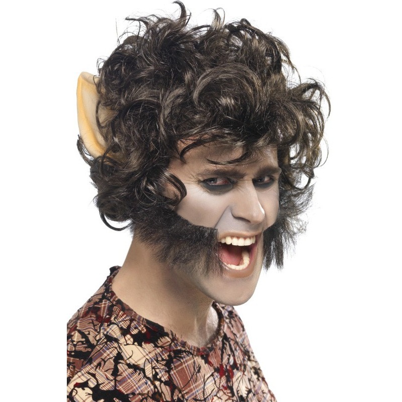 Wolf man wig with mask and ears
