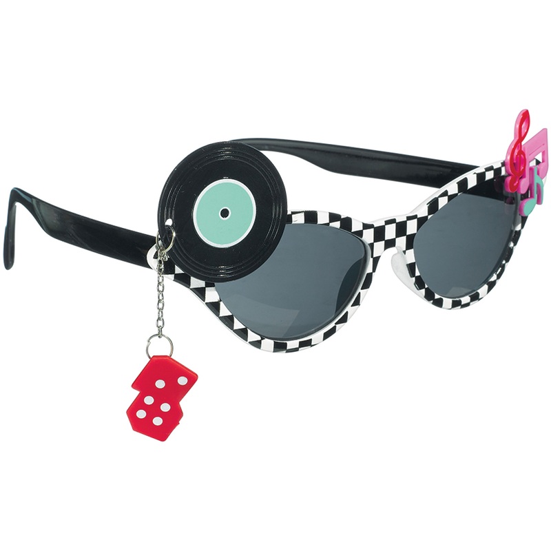 50s party glasses rock & roll